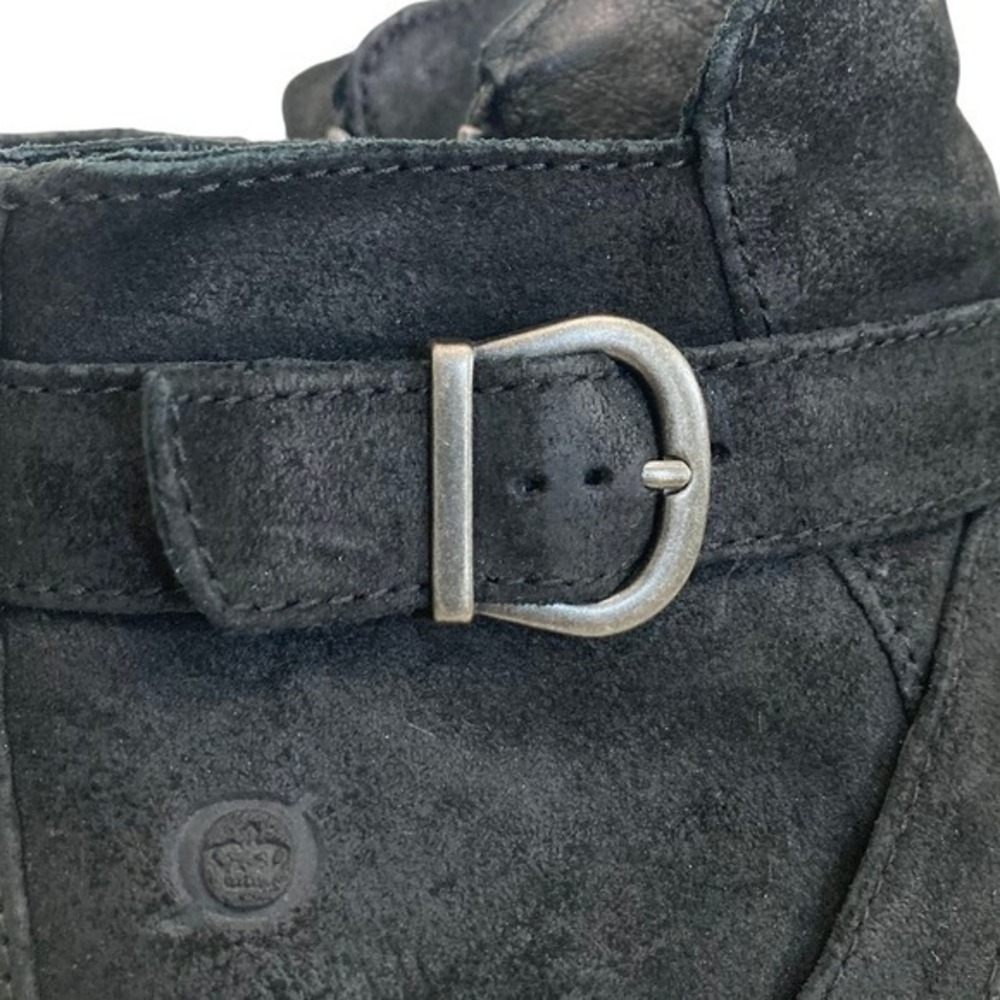 SOLD Born Trinculo Black Suede Leather Ankle Booties Womens 8.5 Buckle Comfort - Picture 16 of 16